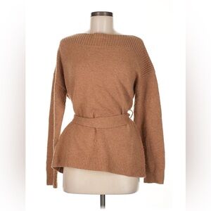 Madewell Women's Tan Wide Shoulder Sweater